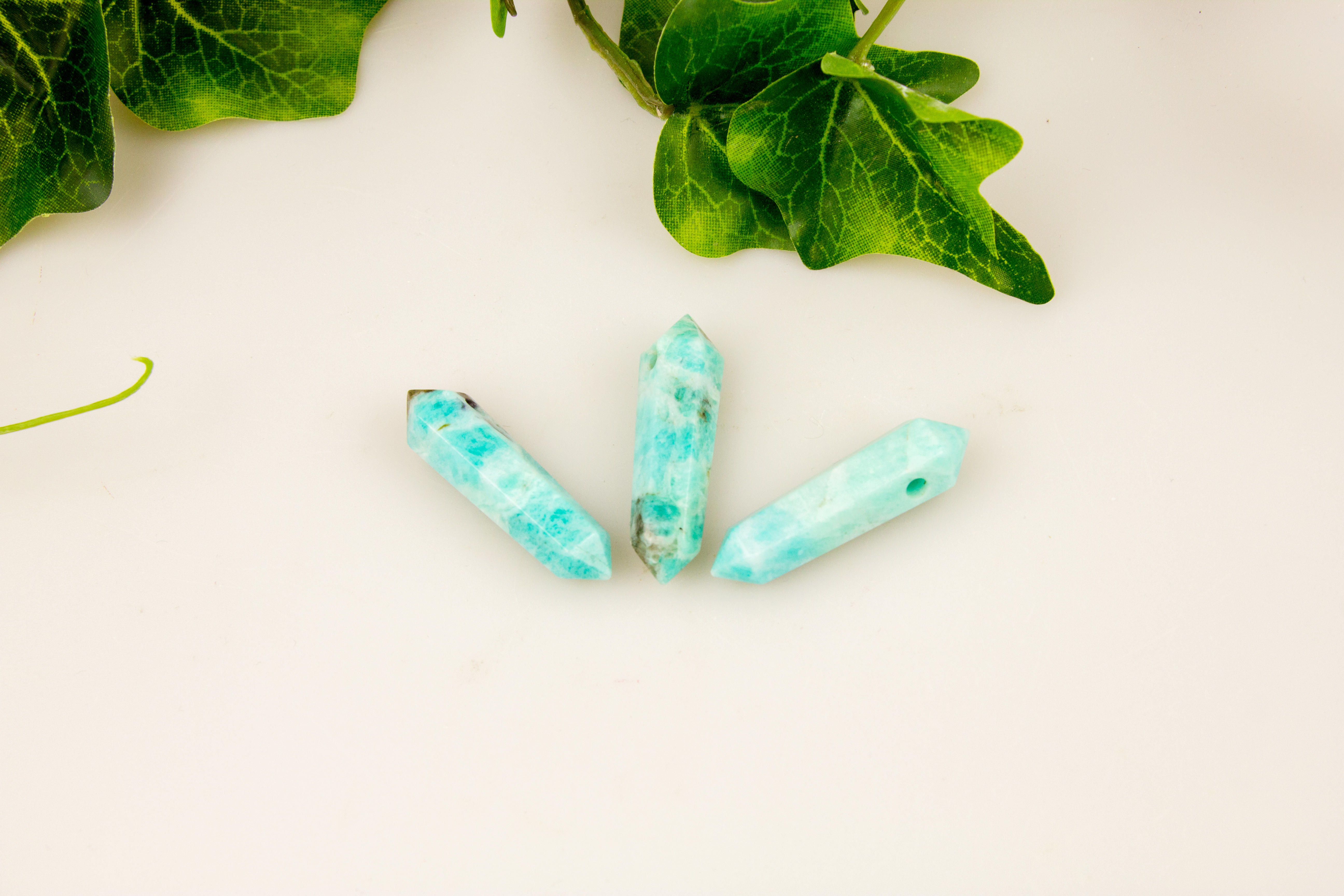 Doppelender gebohrt - Amazonit