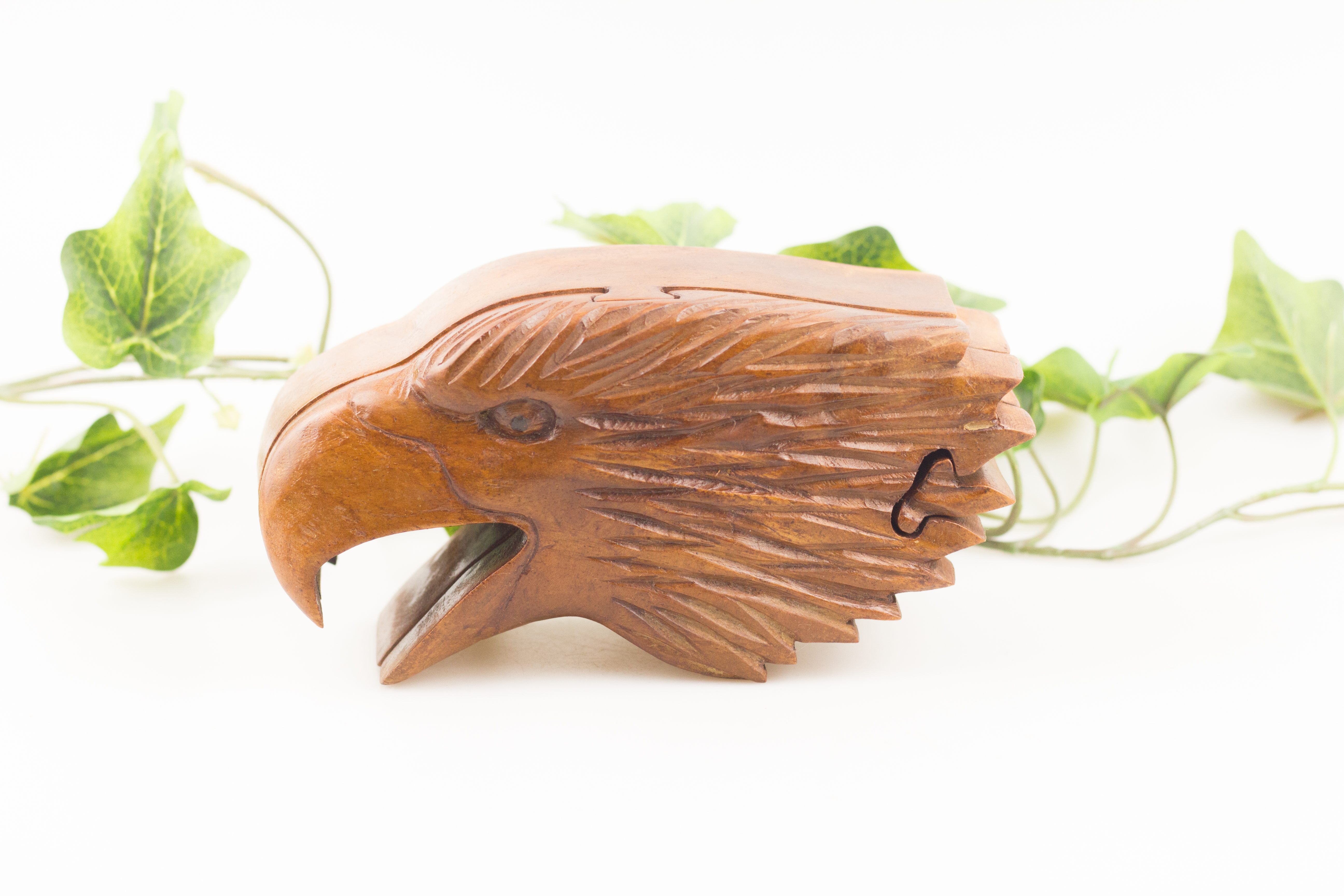 Geschenk-Holzkästchen - ARCAN - 17 cm - Adler Schmuckdose - Handarbeit aus Holz