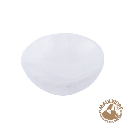 Schale rund 6 cm Selenit weiß