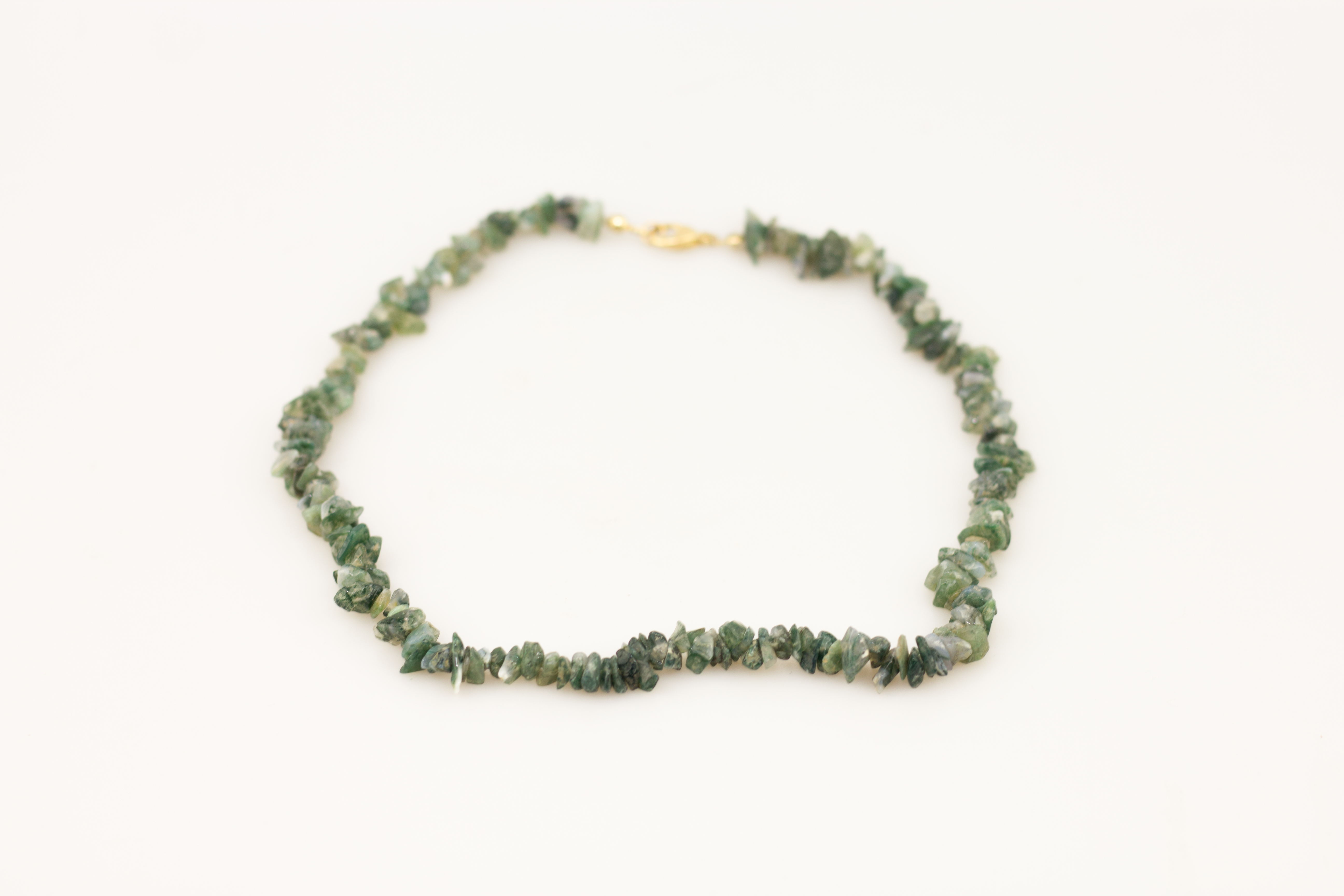 Splitterkette Moosachat, 45 cm