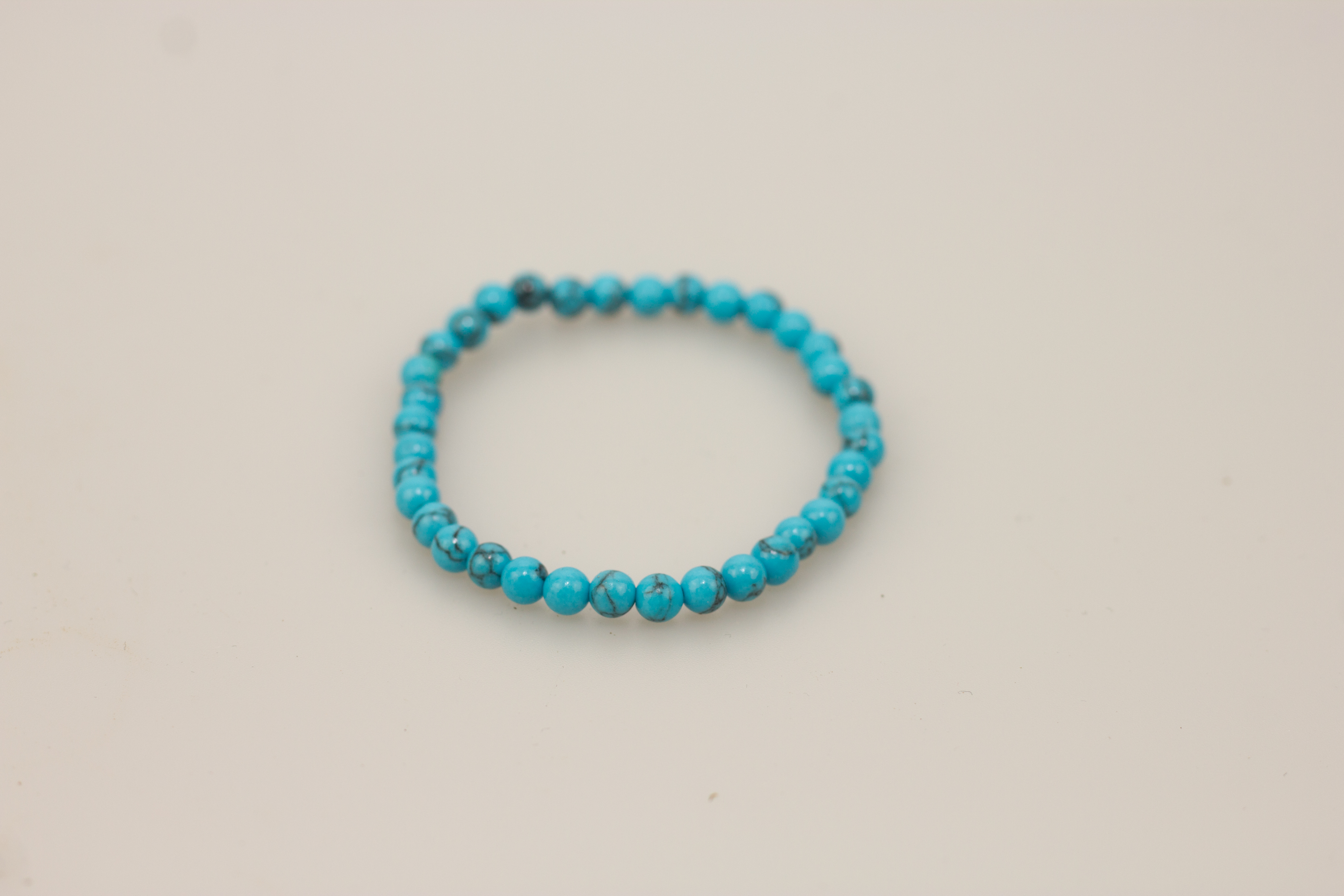 Kugelarmband 4 mm - Türkis (rec)