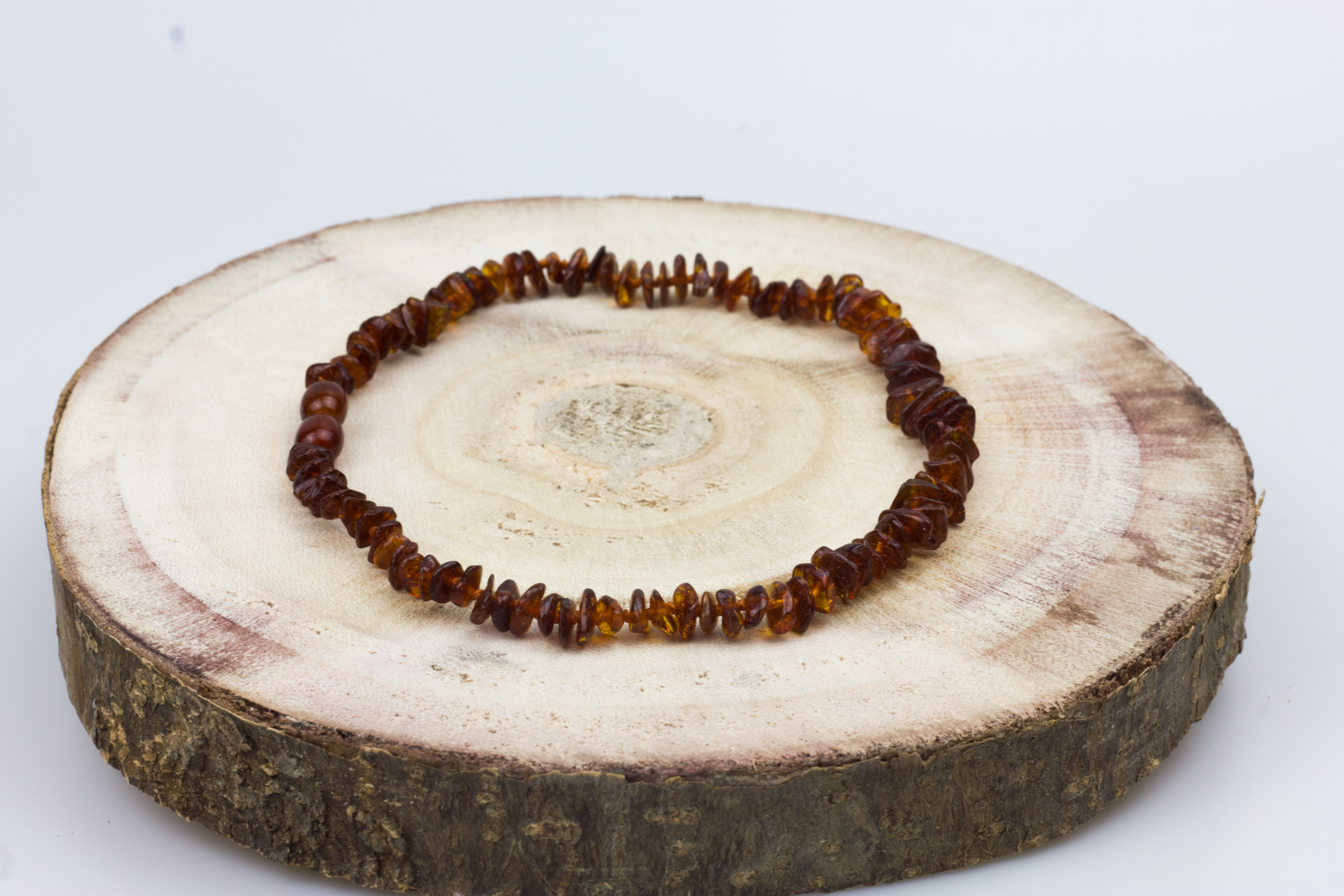 Bernsteinkettchen mini - Honig