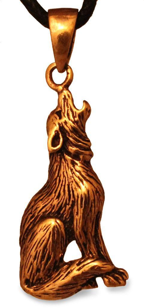 Schmuck Anhänger - KARI - Wolf - Bronze