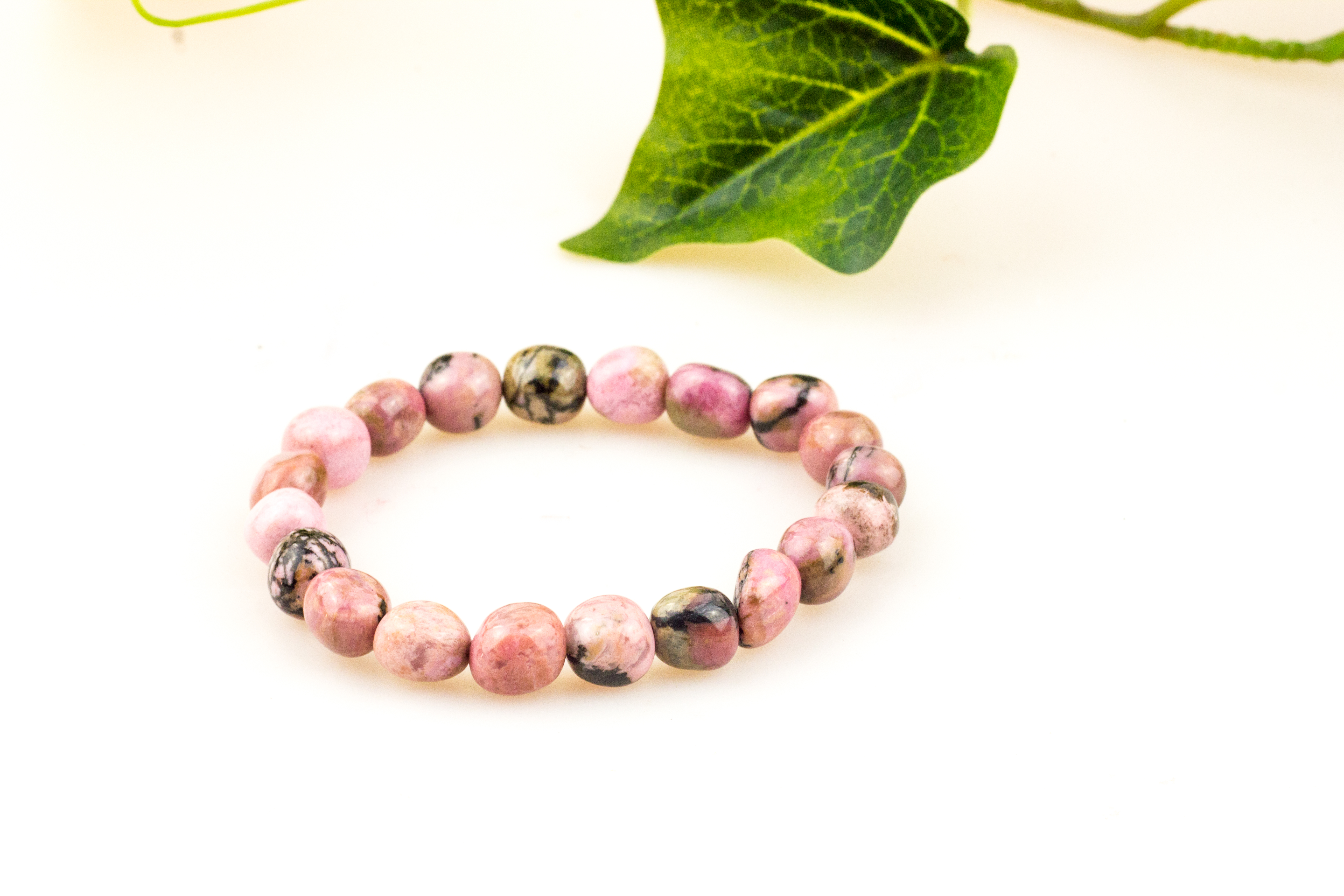 Kugelarmband ca. 8 mm - Rhodonit