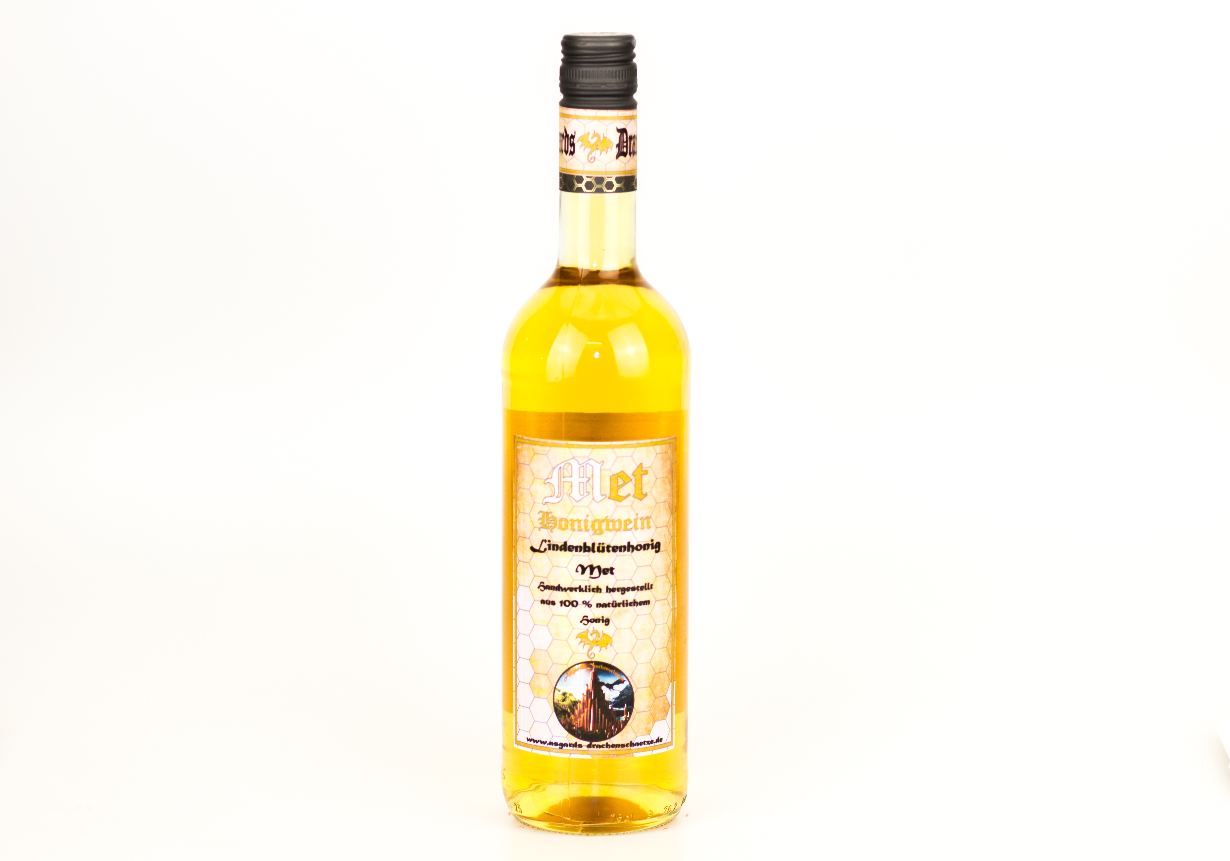 Flasche Lindenblütenhonig Met / Asgards Drachenschätze Honigwein aus Lindenblütenhonig, 11 % vol.