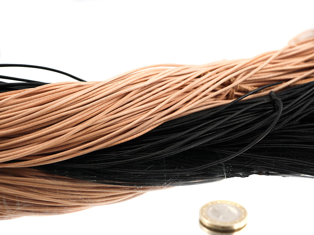 Lederband - Ziegenleder - Schwarz